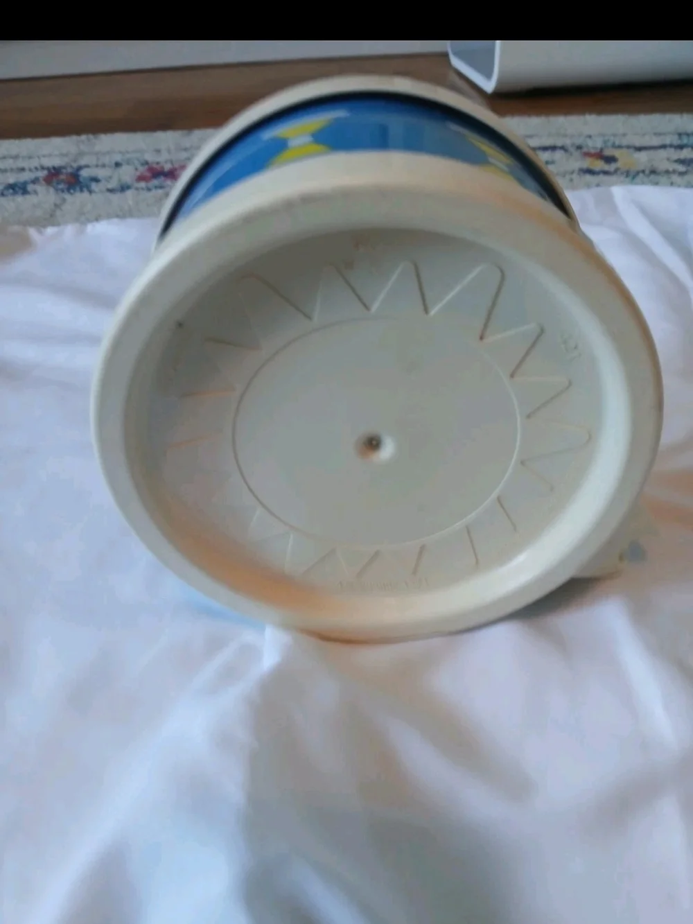 Vintage 1970s Fisher Price Round Drum Xylophone Child Toy, Red Blue Yellow